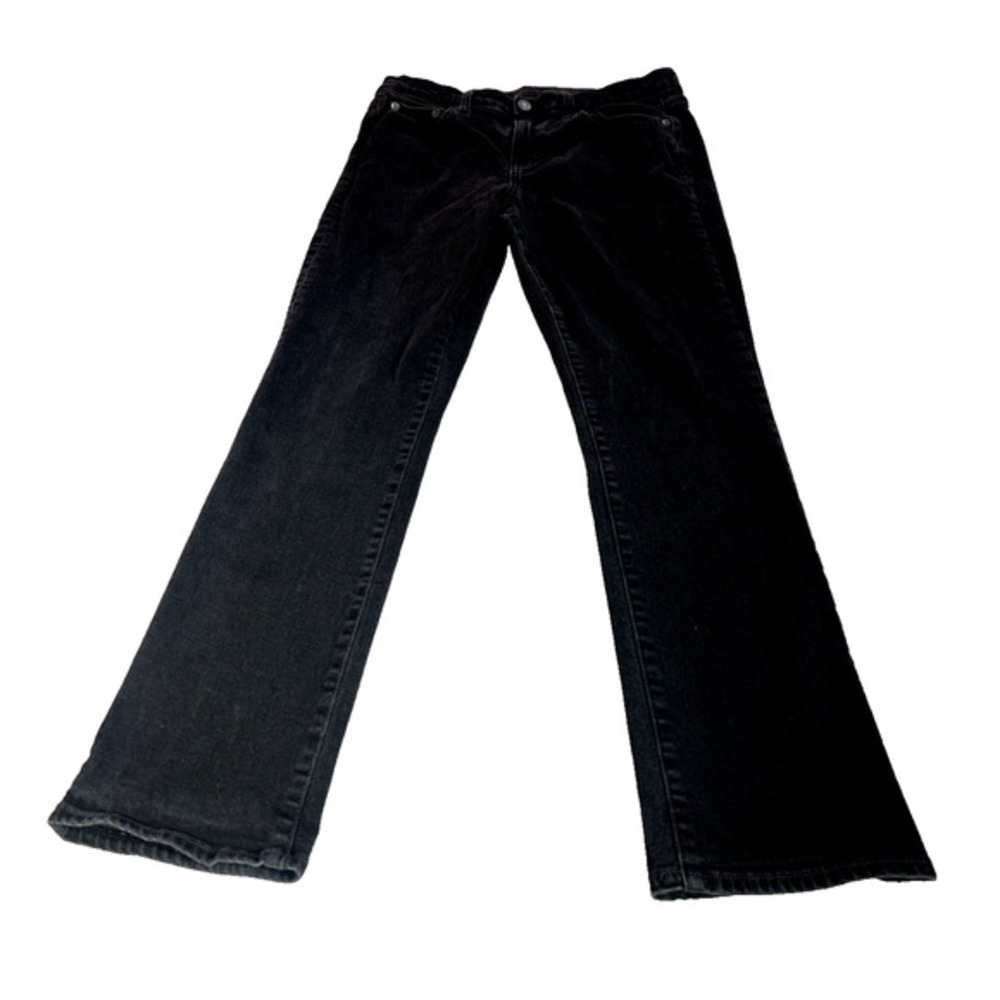 Gap Jeans Womens 10 P Faded Black Denim Classic Straight Mid Rise Stretch - Picture 2 of 14